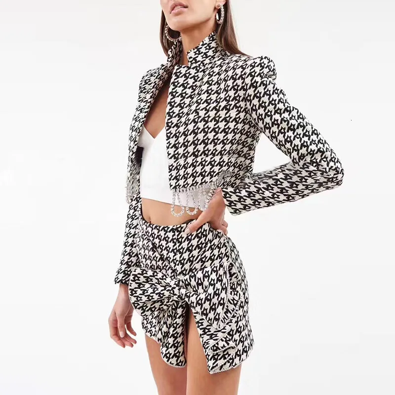 FINEBUD новинка модные элегантные весна-осень женские длинные рукава стразы