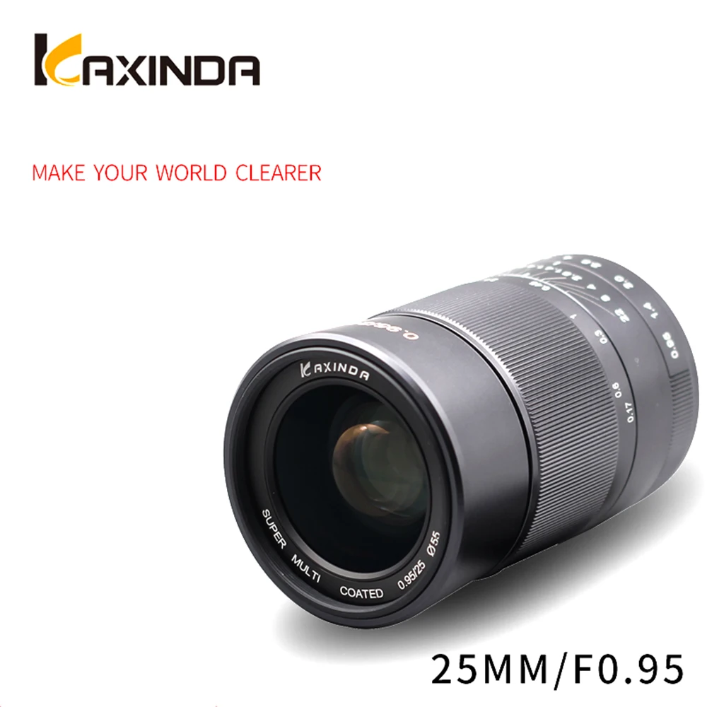 Kaxinda 25 мм f/0 95 стандартный ручной объектив с большой апертурой для Canon sony Fujifilm Olympus