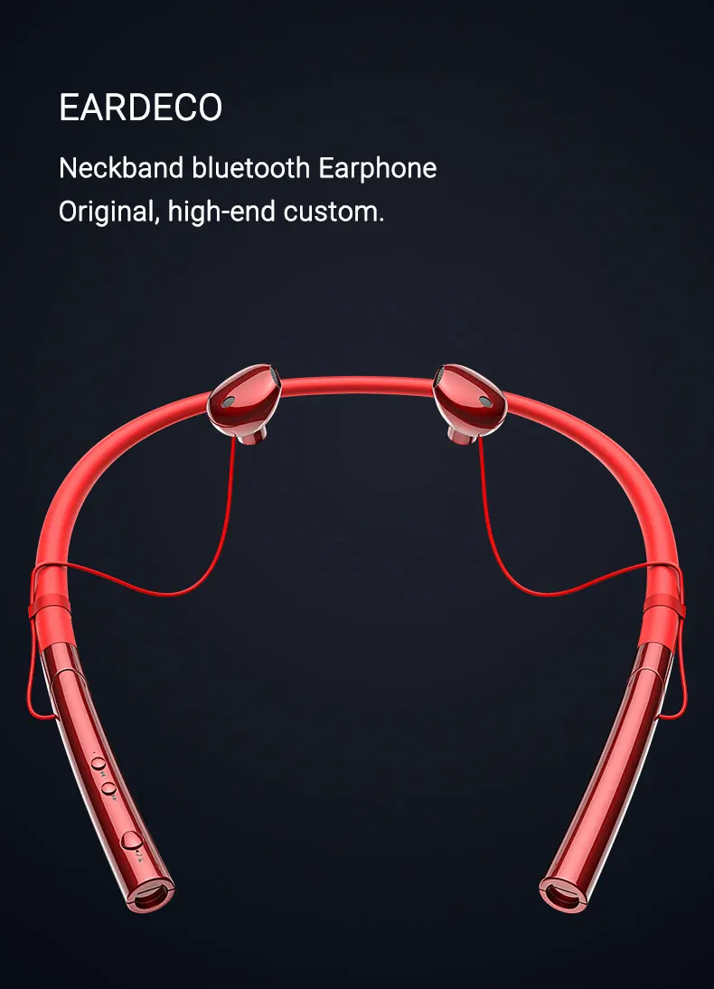 Оригинальные наушники EARDECO с вибрацией Bluetooth, наушники с тяжелым басом, беспроводные наушники, стерео Водонепроницаемая гарнитура, микрофон