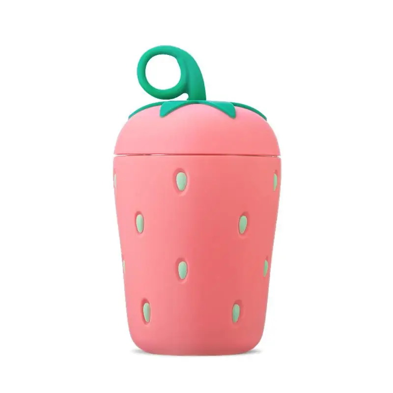 

Strawberry glass new anti scalding and heat resistant glass girl student lovely water cup creative rope cup