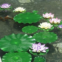 2pcs artificial floating lotus leaves fake foliage plant garden pond pool fish tank home office decoration