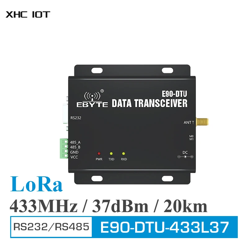 

433MHz LoRa Wireless Transceiver RS232 RS485 5W Long Distance 20km E90-DTU(433L37) PLC Transceiver Receiver 433 MHz Radio Modem