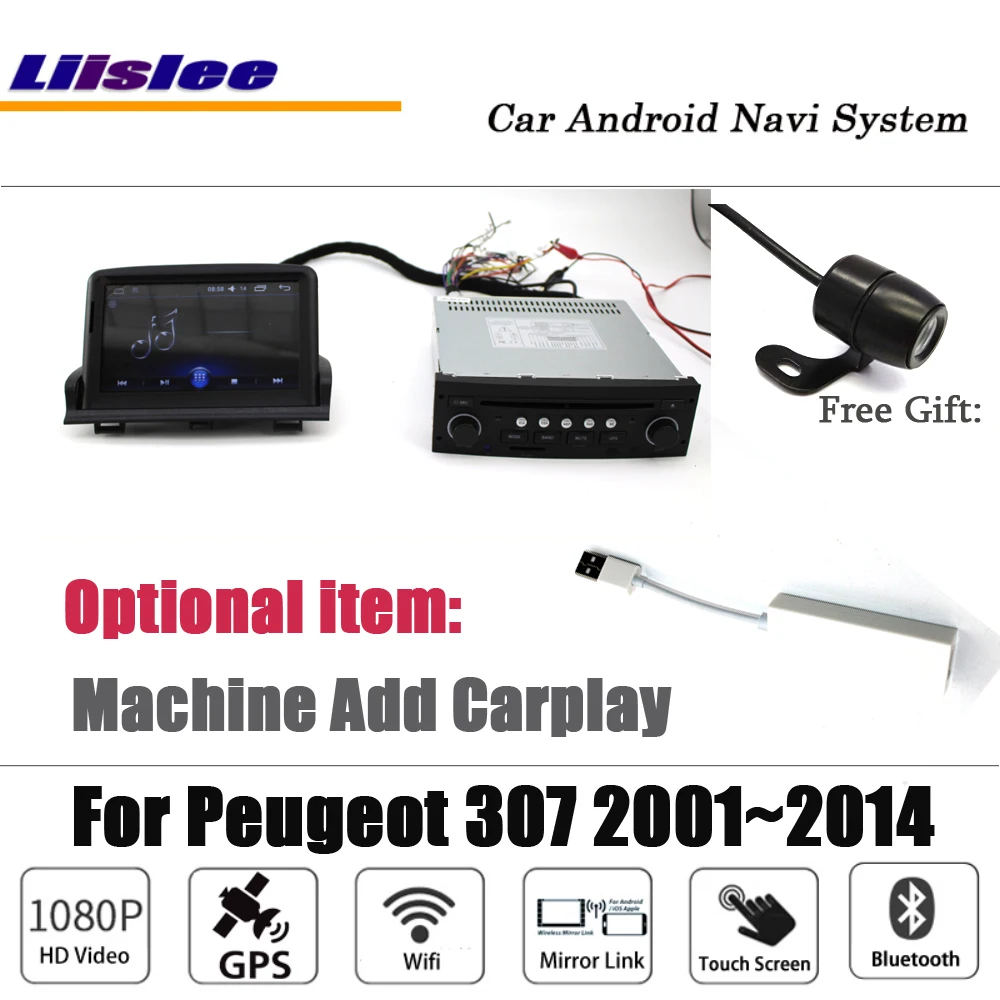 Для Peugeot 307 2001 2014 Android стерео Автомагнитола BT Wifi камера Carplay GPS навигационная