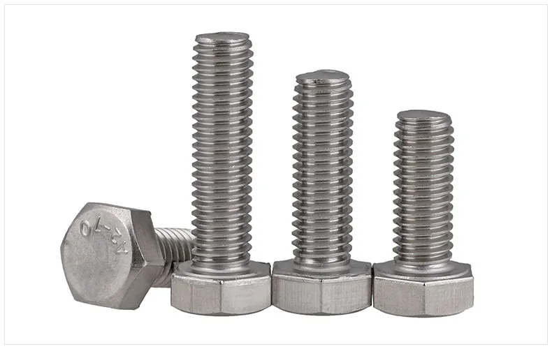 

[m3-m8] 304 stainless steel external hexagon screw extended full thread external hexagon bolt / screw DIN933 3PCS