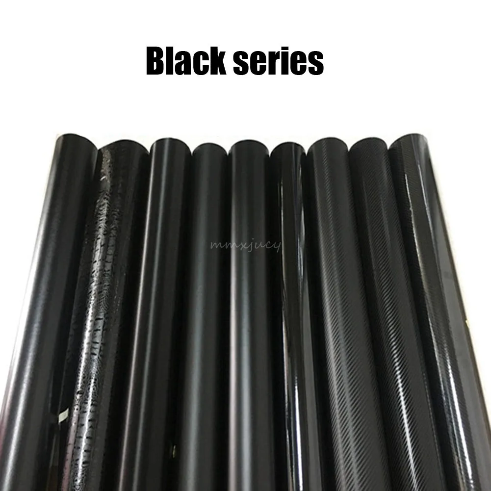 Матовая Глянцевая черная углеволоконная пленка для интерьера крыши зеркала AB