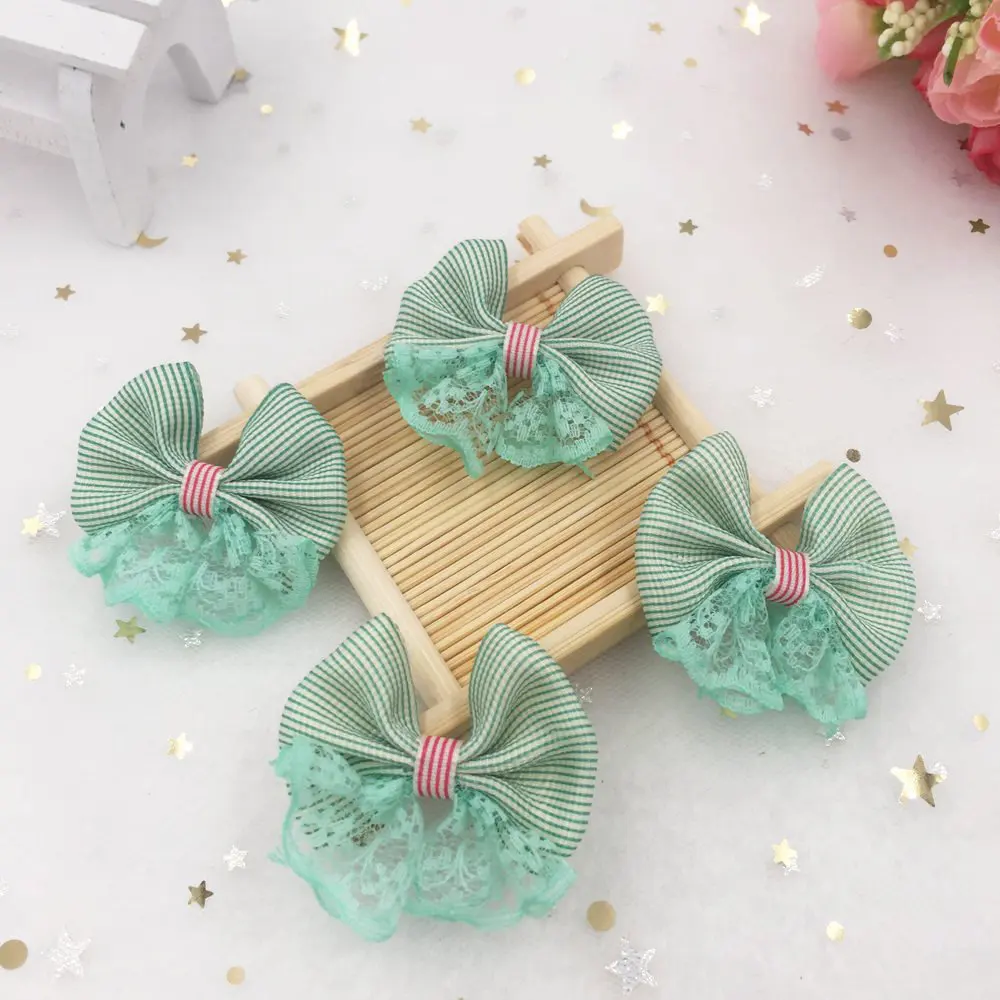 Новинка 20 шт. атласная лента кружевной бант из органзы в клетку свадебные