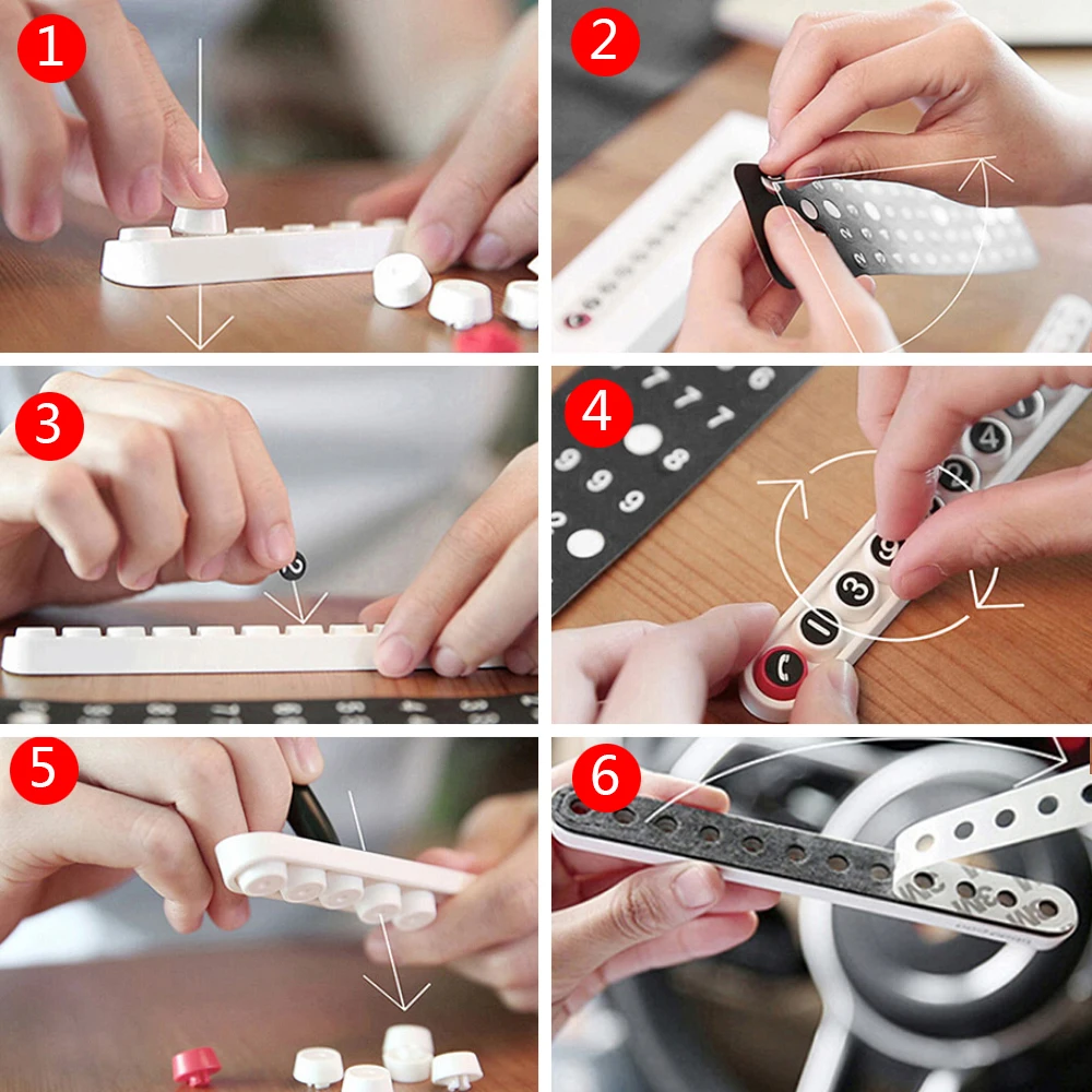 YOSOLO автомобиля для временной парковочной карты Стикеры мобильный телефон номер самоклеящаяся телефонный