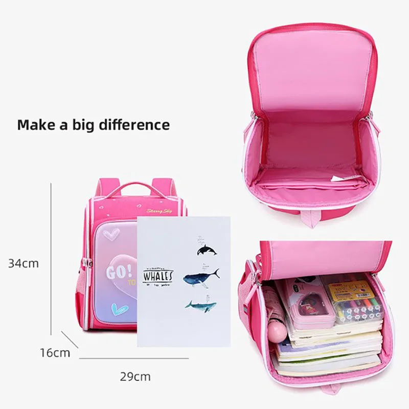 

New Cartoon Children Primary School Student Schoolbags Girls Boys Cute Princess Unicorn Backpack Kindergarten Bookbag Mochila
