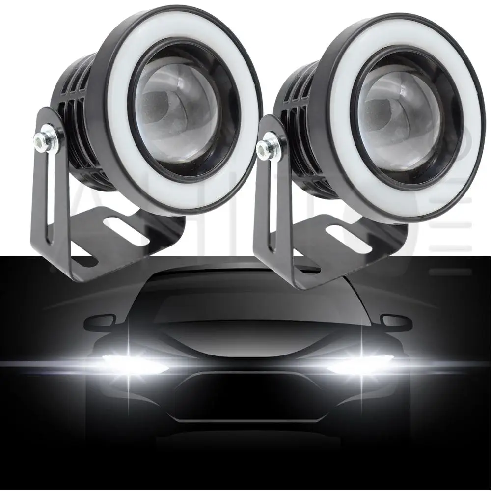 2 шт. DRL противотуманный светильник s автомобиль COB Led Ангельские Глазки 64 мм 76 89