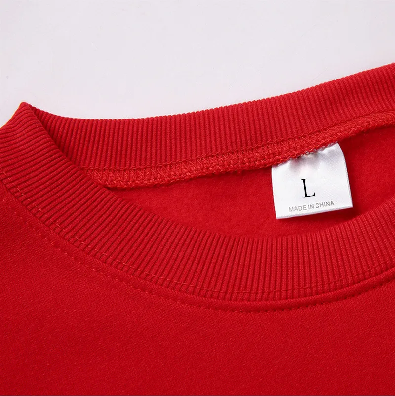 Однотонная толстовка мужская с круглым вырезом Осенняя Толстовка Повседневная