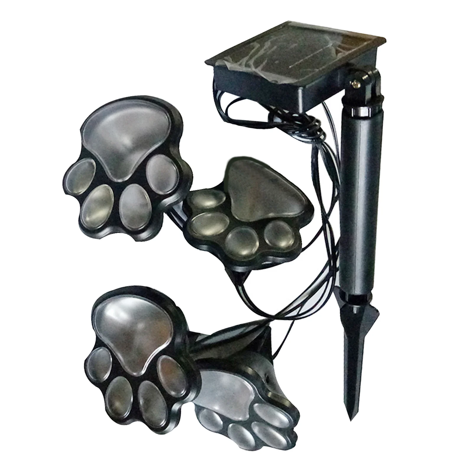 

Солнечный светильник с принтом в виде лап животных, s-образный светильник, светильник для лужайки, двора, Декор