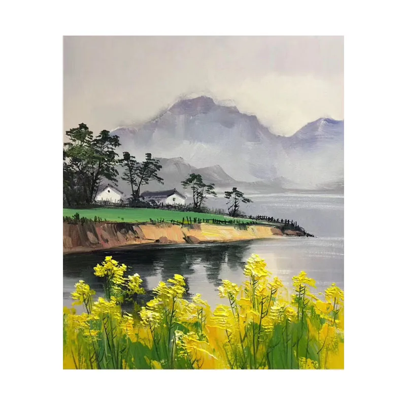 KOWELL 100% ручная роспись деревня природный пейзаж картина маслом на холсте