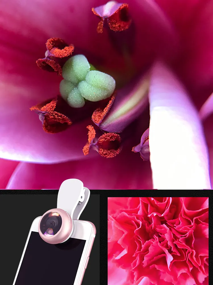 2 функции объектив мобильного телефона 0.6X широкоугольный и 15X макро HD камеры