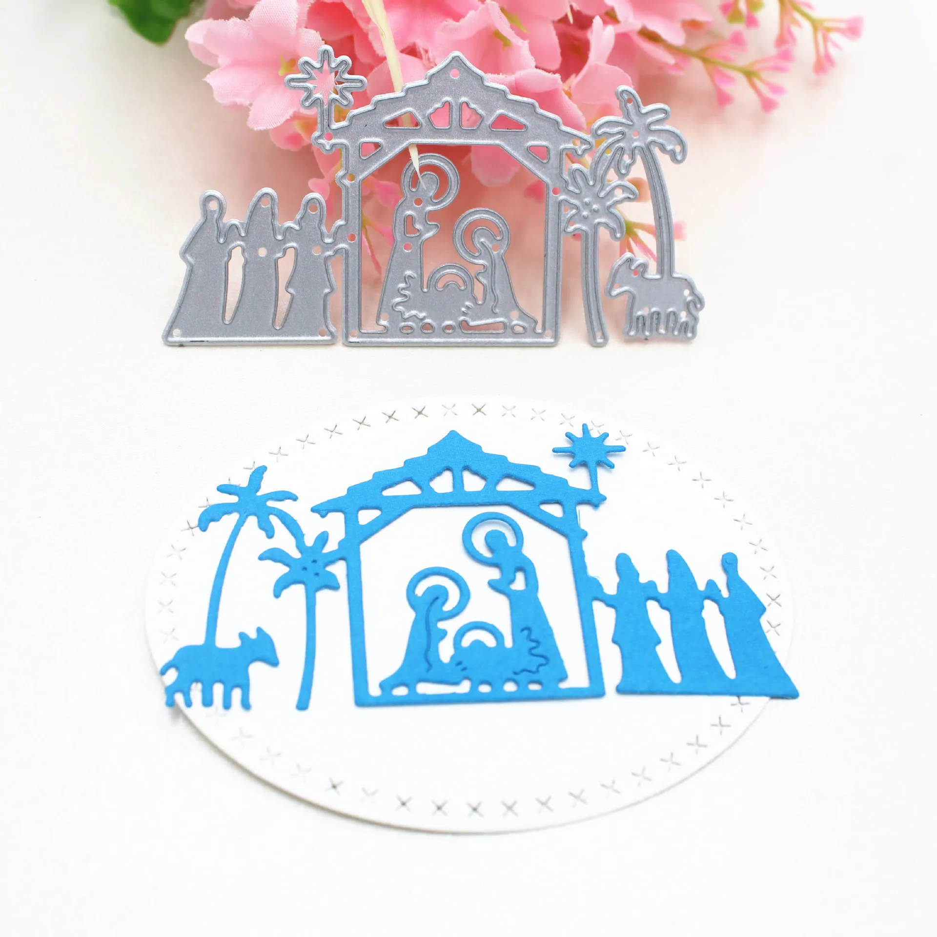 

Reunion Religious Prayers Metal Cutting Dies Cut Die Christmas Scrapbook Paper Craft Knife Mould Blade Punch Stencils 2020 New