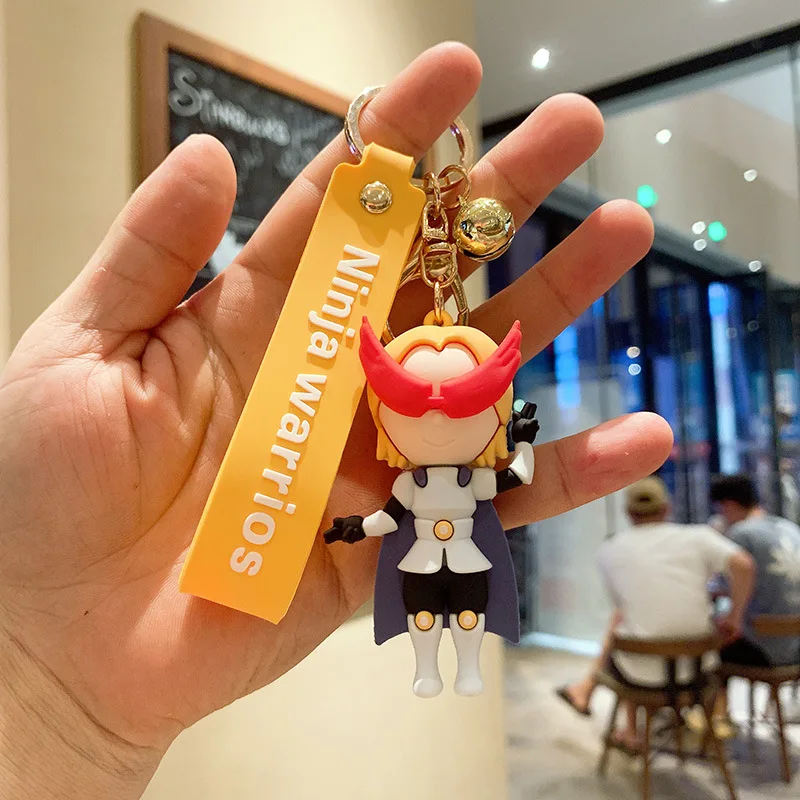

Anime Characters Cartoon SiliconeKeychains Pendant Lovely Creative Hero College Key Chain Couple Students Bag GiftsKeyrings