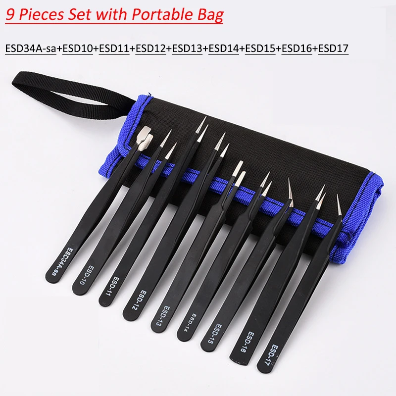 Пинцет из нержавеющей стали для ремонта материнской платы телефона 2/6 шт. |