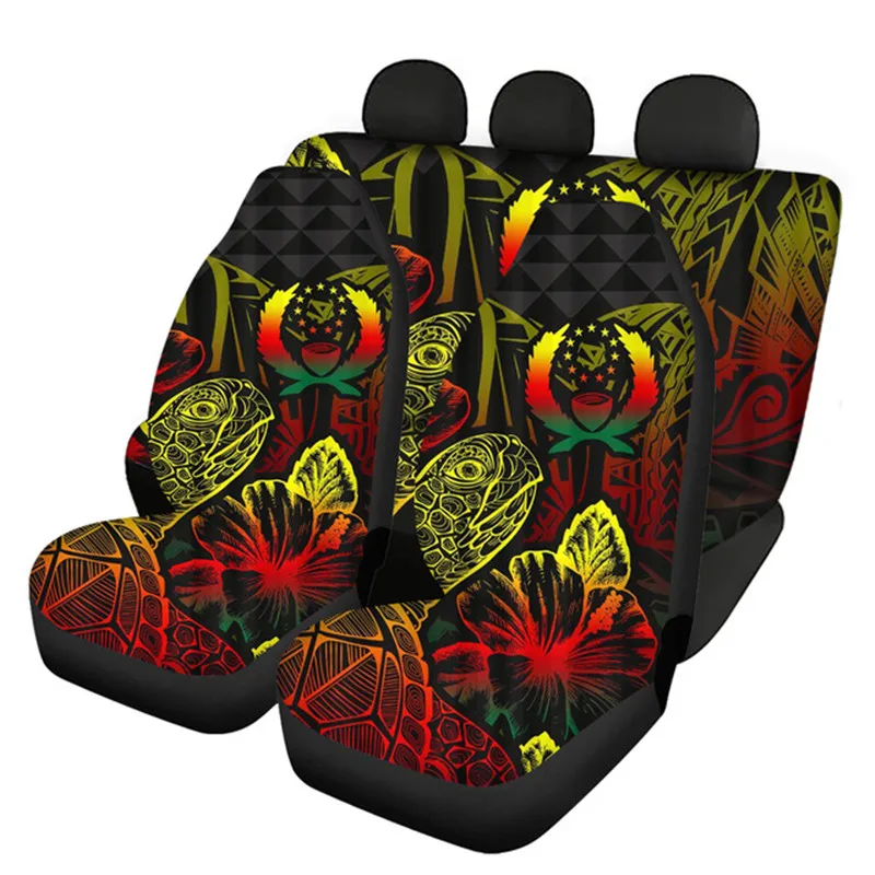 Pohnpei племенные чехлы на сиденья автомобиля Гавайская полинезийская черепаха