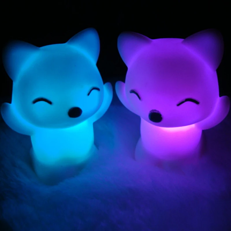 Красивый светодиодный светильник в форме лисы 7 цветов Энергосберегающие