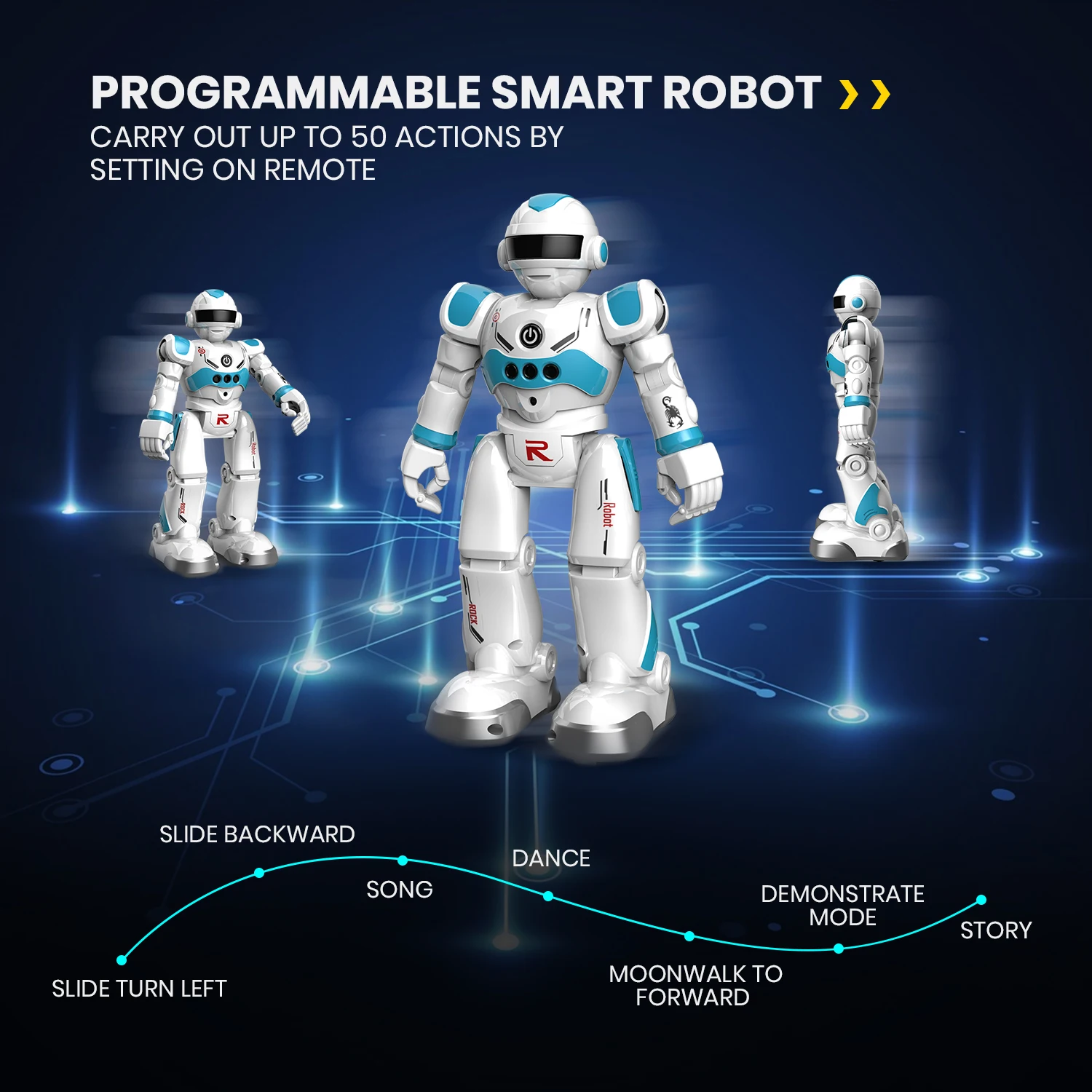 DEERC RC робот игрушка для детей Человек паук смарт распознавание жестов