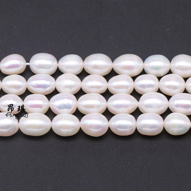 Бусины Из Натурального пресноводного жемчуга в форме риса 100% натуральный жемчуг