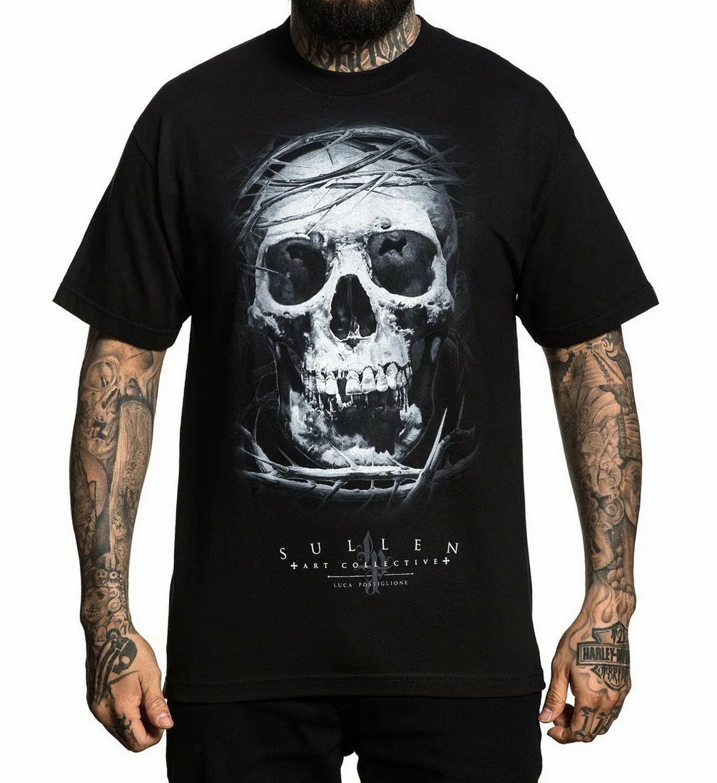 Sullen Art Collective Luca черная футболка с черепом и татуировкой для художника S-3xl новая