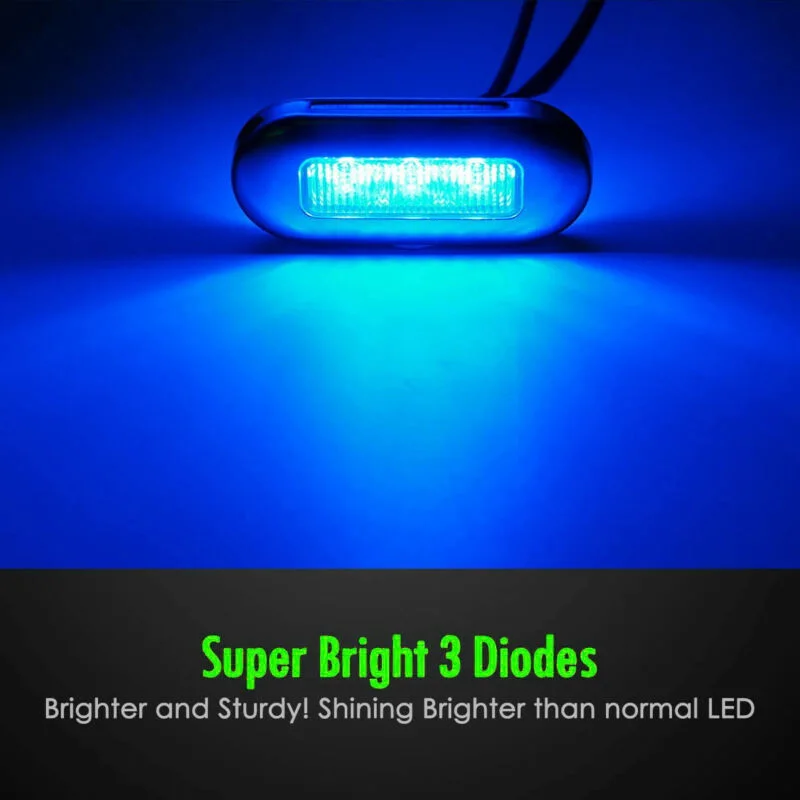 4 шт. 12 В 3 светодиодный синий габаритный фонарь вежливость лампа комплект