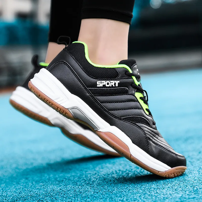 Professional Men Red Tennis Shoes Lightweight Breathable Badminton Shoes Man Outdoor Athletics Training Table Tennis Sneakers