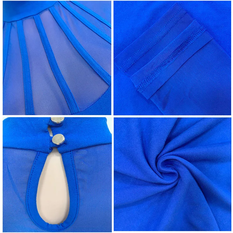 

Sexy Women's Summer Bodycon Club Wear Mini Dress Long Sleeve Mesh Party Short Dresses for Ladies