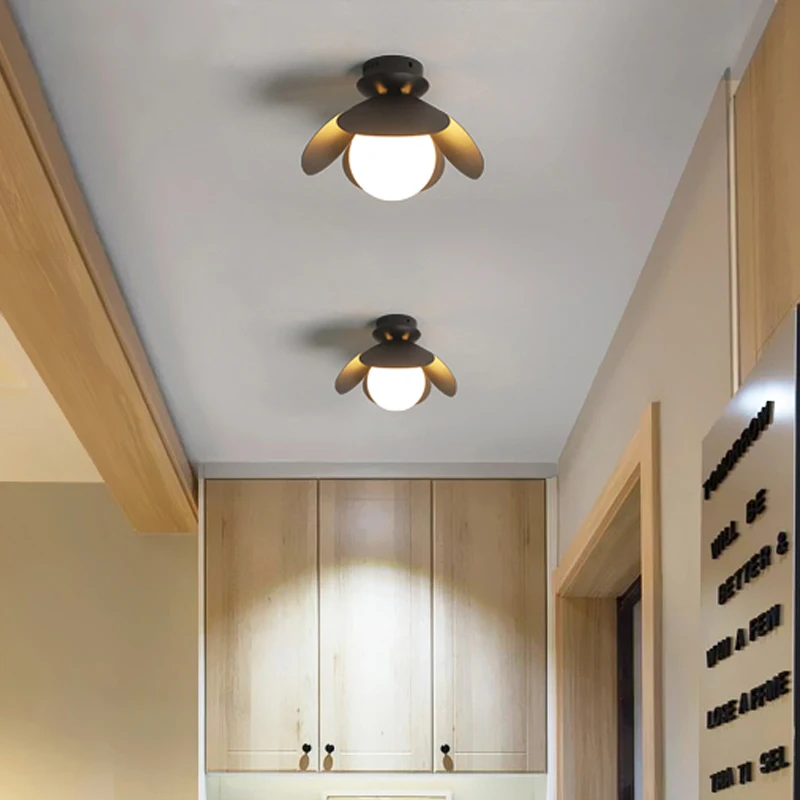 

Entrance Aisle Corridor Lamp Nordic Creative Personality Cloakroom Ceiling lamp Modern Minimalist Iron Balcony Light Black White