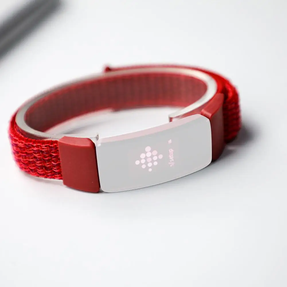 Для Fitbit Inspire HR нейлоновые крючок-петля сменный ремешок для наручных часов браслет