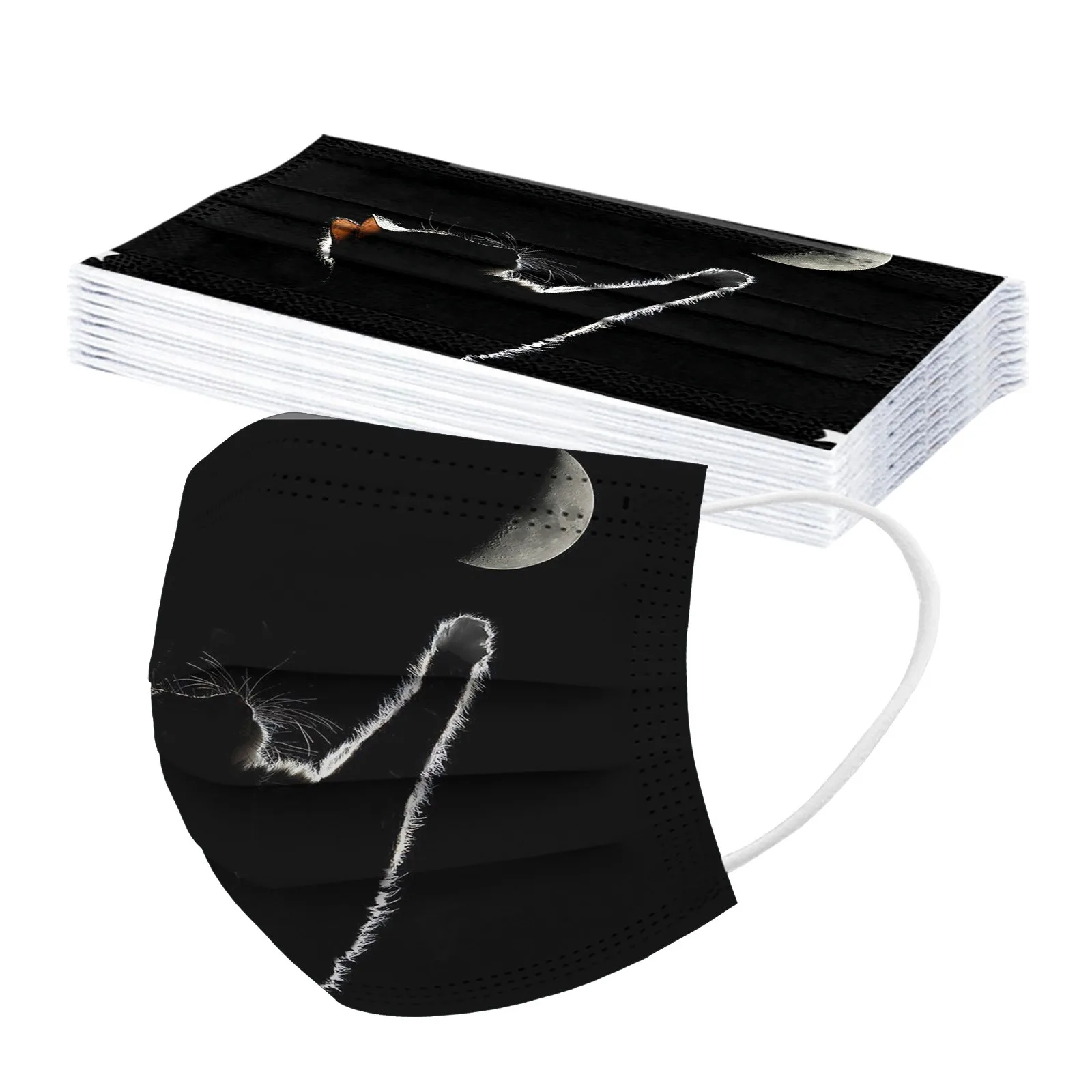 10 шт. одноразовые маски для лица с рисунком кошек | Тематическая одежда и униформа