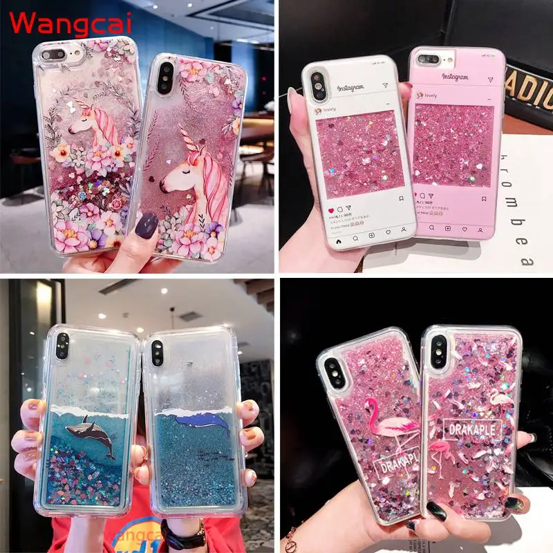 Жидкий чехол Unicorn Для OPPO Realme X2 XT 3 Pro K3 R17 R15 с зыбучим песком для A91 F7 A57 A39 A53 A37 A33 Neo 9