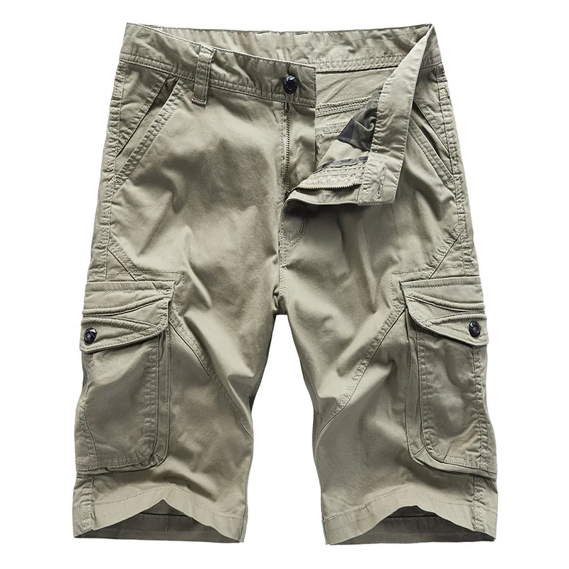 Шорты мужские с множеством карманов стильные эластичные варенные повседневные