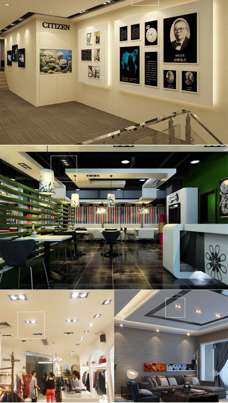 Квадратный Светодиодный точечный светильник 3 Вт 5 7 9 12 встраиваемый потолочный