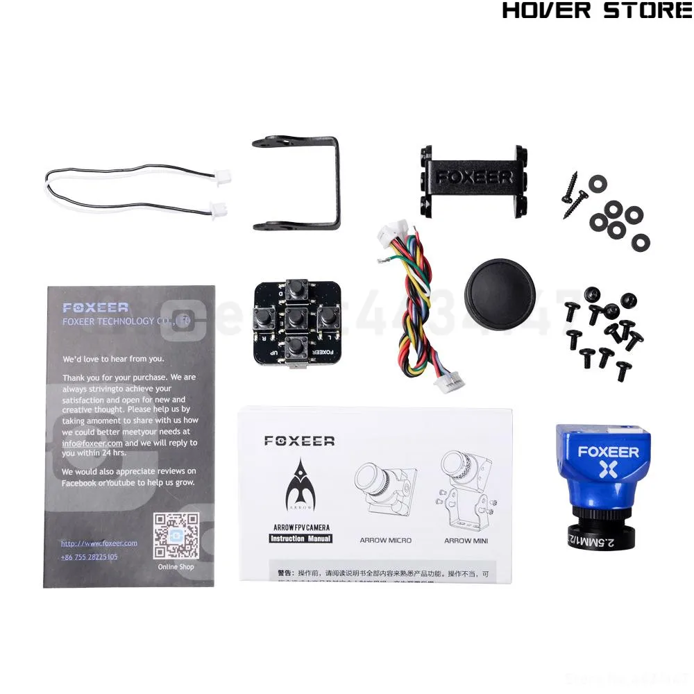 Высококачественный Foxeer Arrow Mini/standard/Micro Pro PAL FPV камера 1,8/2,1 мм с OSD черный/синий/красный для FPV RC Дрон