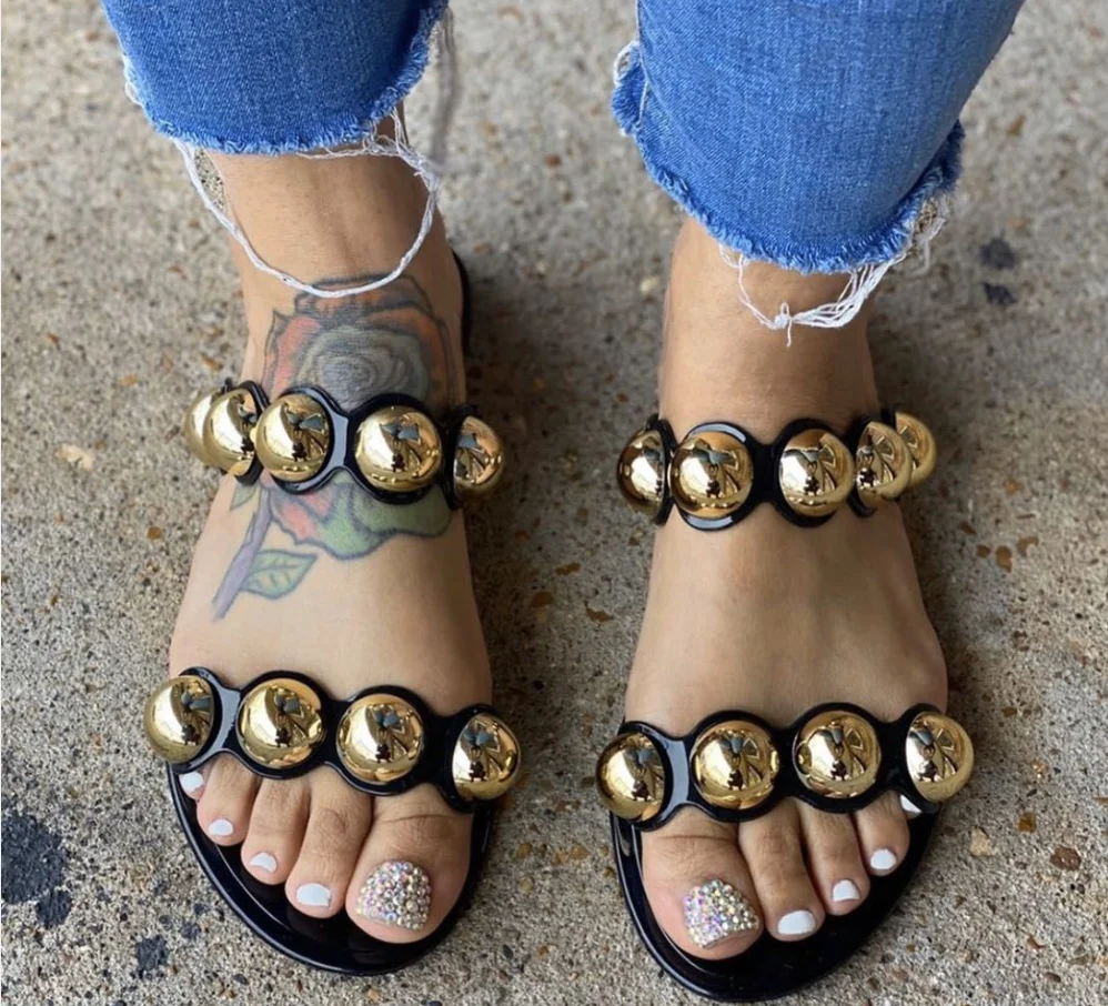 Весна/Лето Новинка 2020 года Женские уличные яркие шлепанцы на плоской подошве со