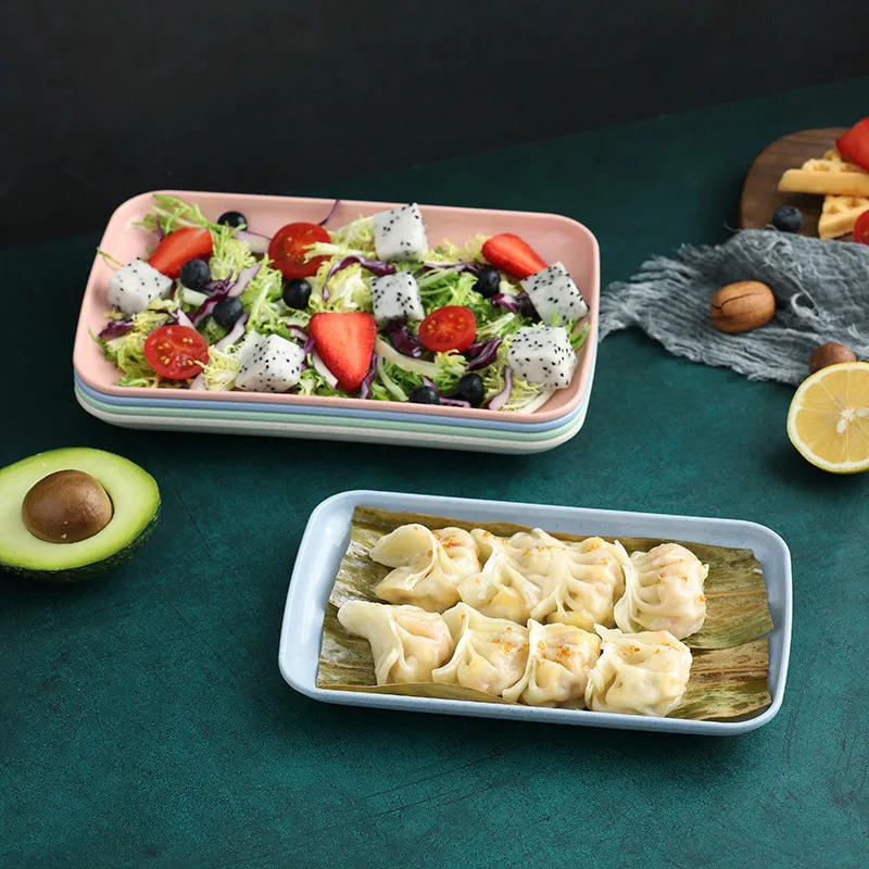 Посуда из искусственного фарфора прямоугольная для закусок кухонные аксессуары