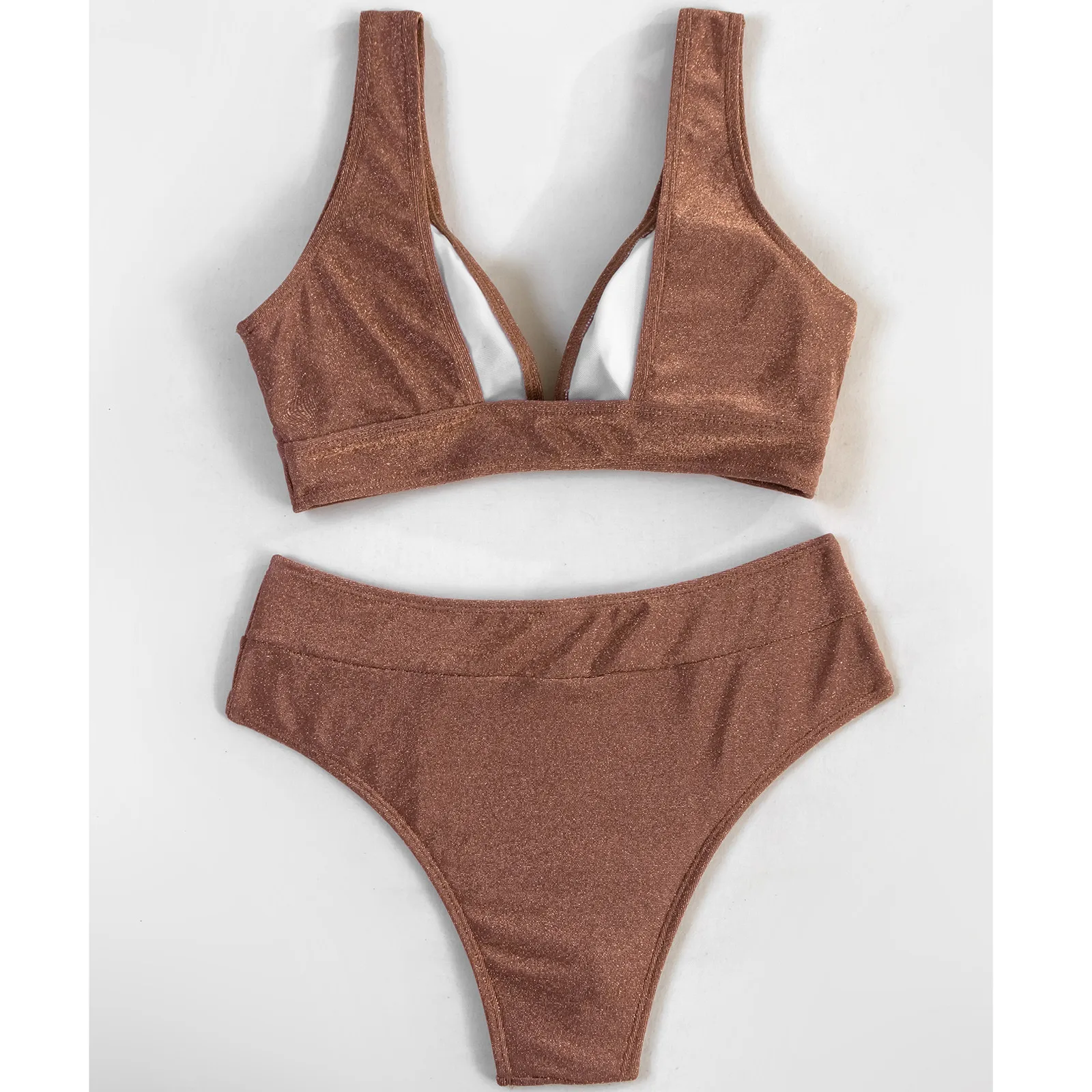 Сексуальные бикини с эффектом пуш-ап купальники 2021 глубоким V-образным вырезом