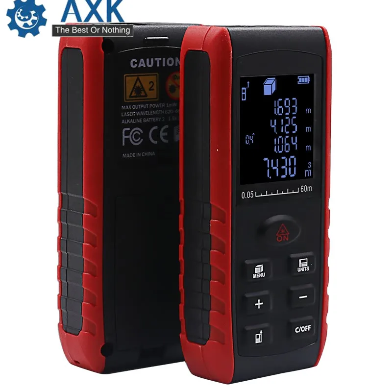 AXK Q03 ручной лазерный дальномер 40 м 60 80 100 Мини лазер ленты диастиметер измерения