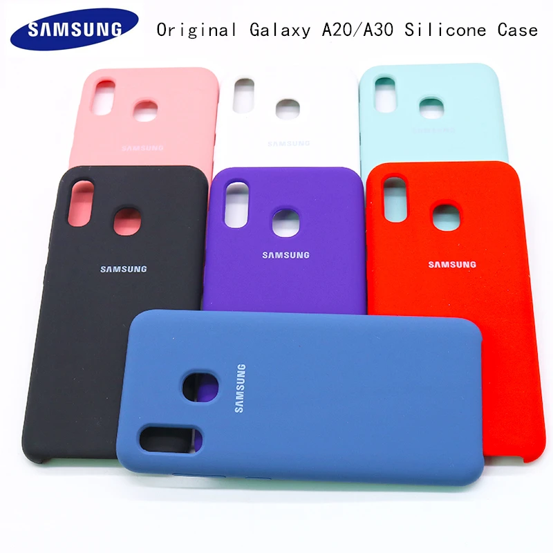 Оригинальный жидкий силиконовый чехол для Samsung Galaxy A30 A20 мягкий шелковистый