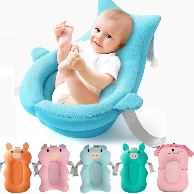 Переносная детская противоскользящая ванночка с мультяшным рисунком Коврик для