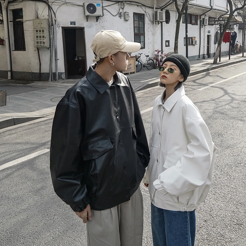 Новинка весна-осень 2020 Молодежная популярная парная однотонная свободная