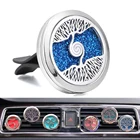 Освежитель воздуха для автомобиля, 30 мм, магнитные медальоны, ароматизатор с деревом жизни, диффузор для эфирных масел, детский зажим для вентиляции + 1 шт. подушечек