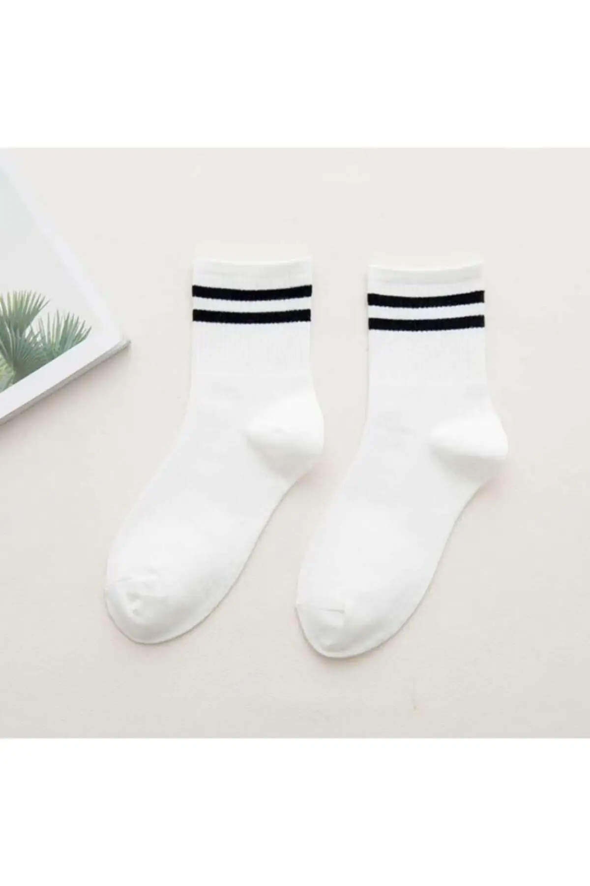 6 Pairs Mixed Unisex Colorful Striped College Tennis Socks