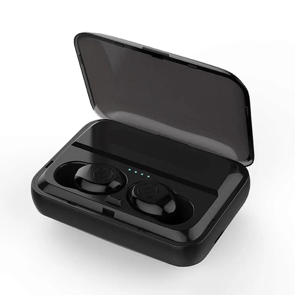 Новые беспроводные наушники TWS Bluetooth 5,0 водонепроницаемые наушники HD гарнитура светодиодный цифровой дисплей 3500 мАч с зарядным устройством - Цвет: F9-3 Black