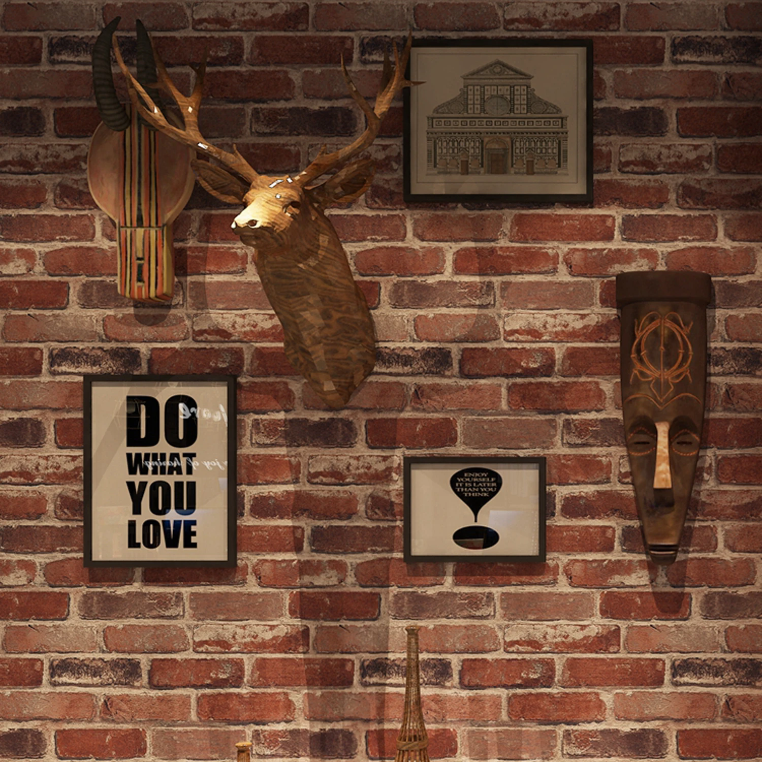 

Винтажные 3D рулоны кирпичной бумаги в деревенском стиле, виниловые обои из ПВХ в стиле ретро индастриал, лофт, красные, черные, серые, желтые,...