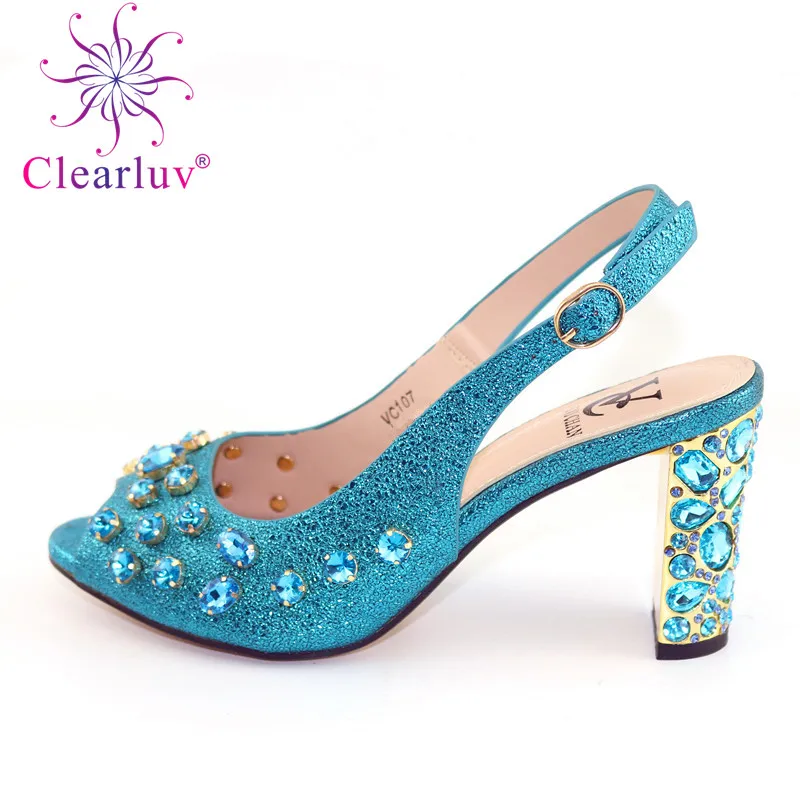 

Latest Design Plus Size Shoes Women Heel Womens Dress Shoes Open Toe Rhinestone Wedding Shoes Ladies Sandals with Heels Party