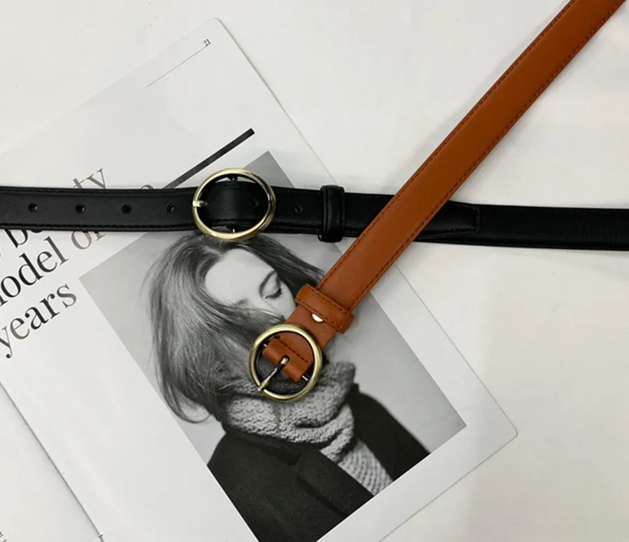 Новинка Весна 2020 корейский женский ремень из искусственной кожи с овальной