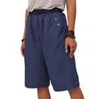 Шорты женские повседневные со средней посадкой, однотонные свободные короткие штаны со средней посадкой, летняя уличная одежда