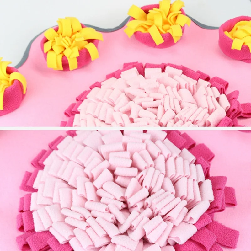 

Dog Puzzle Sniffing Mat, Puzzle Training Sniffing Toy To Improve The Dog's IQ, Dog Feeding And Anti-boring Game Toy, Pink